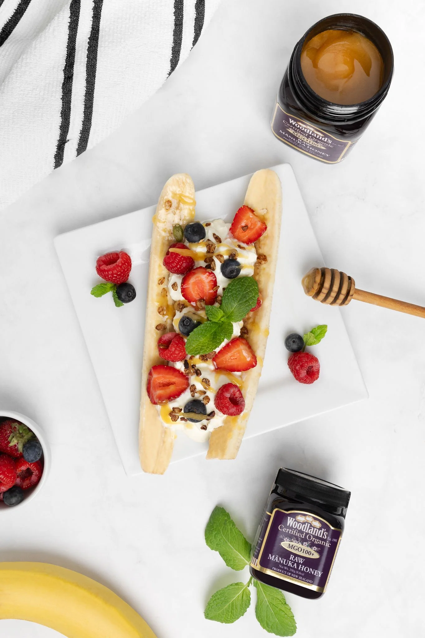 Miele di Manuka MGO originale: la ricetta per Banana Split
