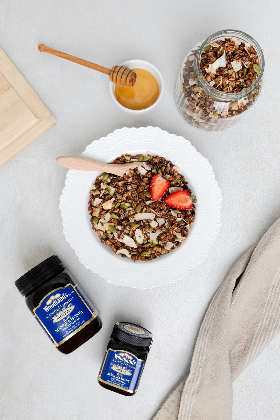Granola al miele di Mānuka bio e cacao