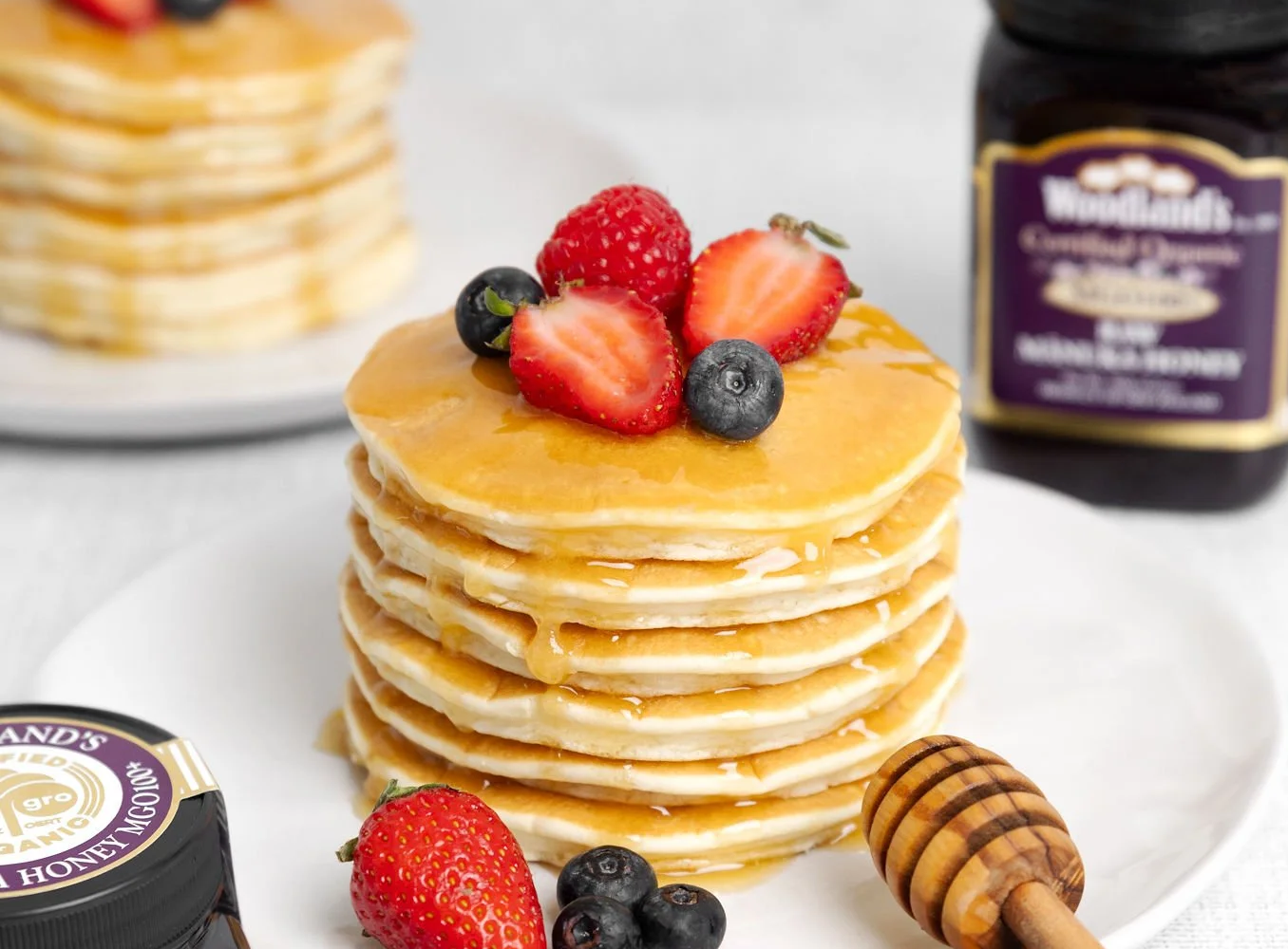 Pancakes e miele di Manuka Bio